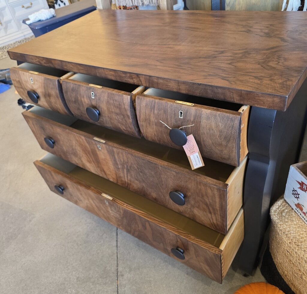Black and Natural Antique Buffet