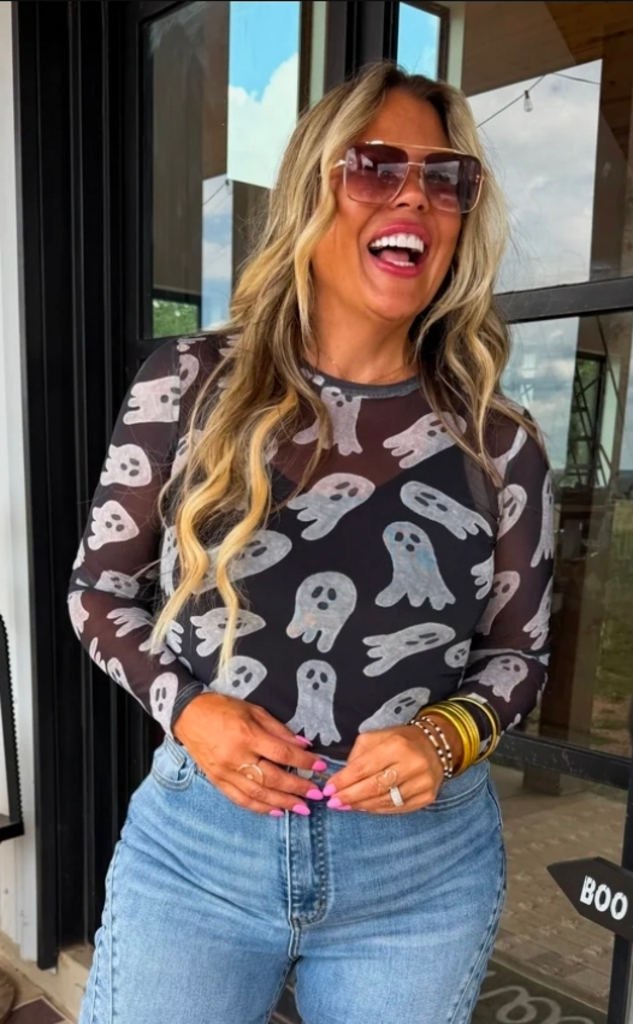 Ghost Mesh Top