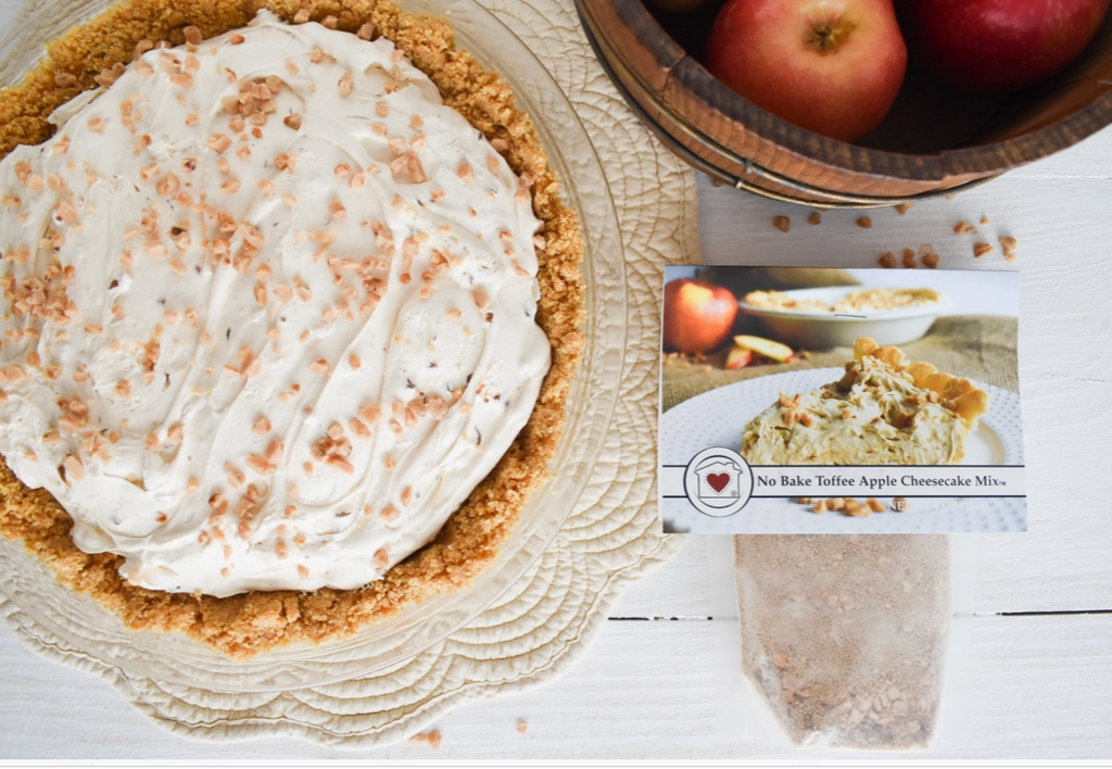 No Bake Toffee Apple Cheesecake