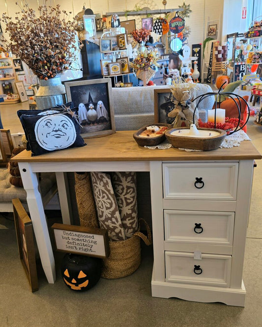 White Desk 3 Drawer