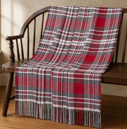 Red & Green Plaid Throw