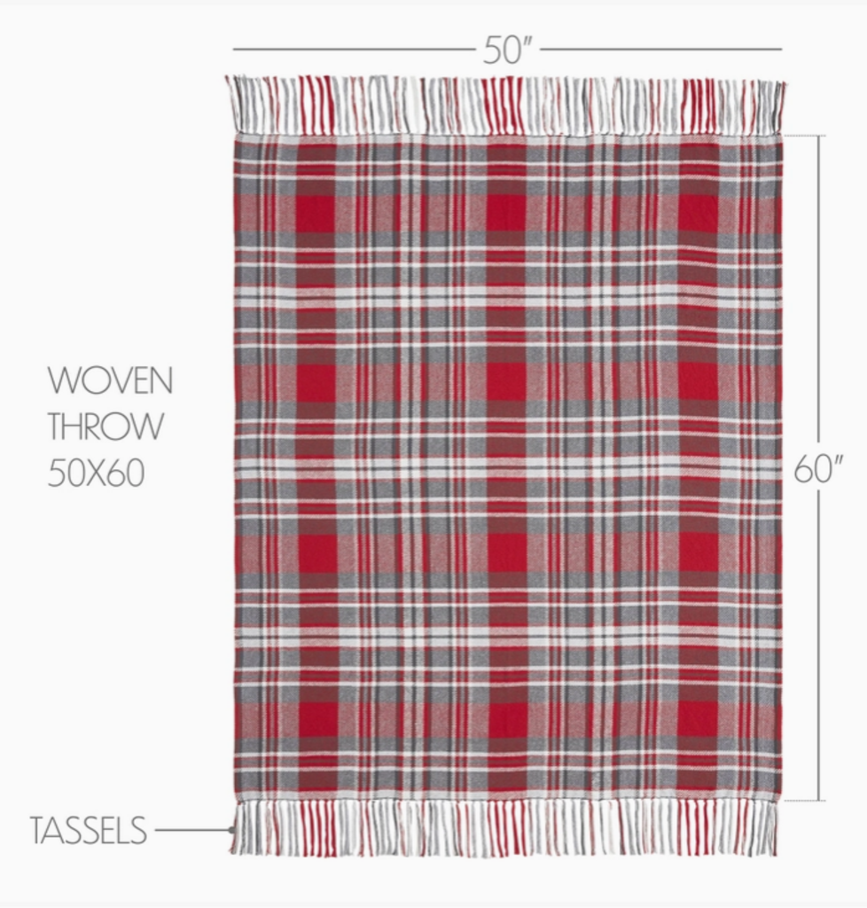 Red & Green Plaid Throw