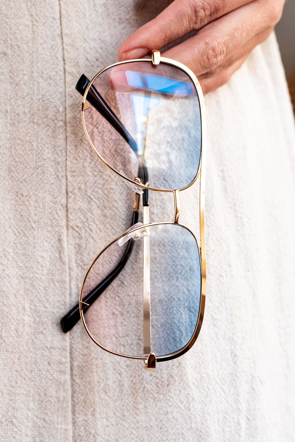 Ready to Ship | The Alex Gold/ Pink Blue  - High Quality Unisex Aviator Sunglasses