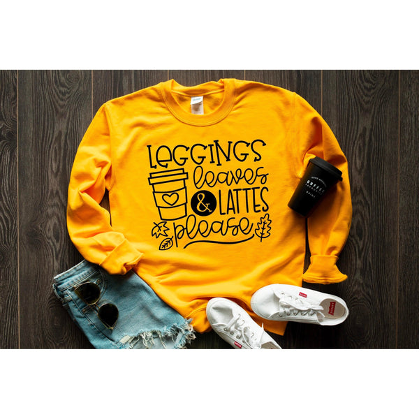Leggings leaves & Lattes Sweatshirt