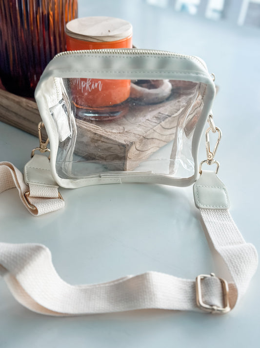 Chelsey Clear Stadium Bag "Cream"