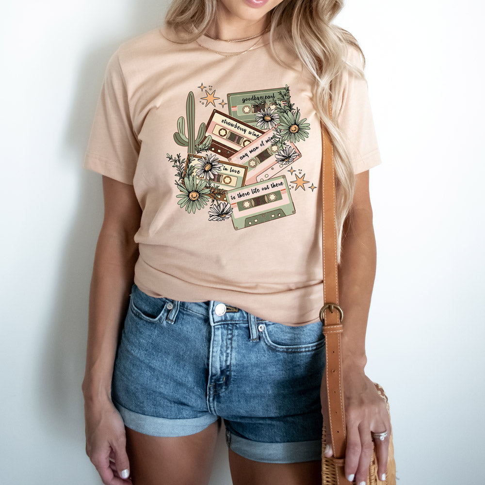 Western Music Cassette Graphic Tee