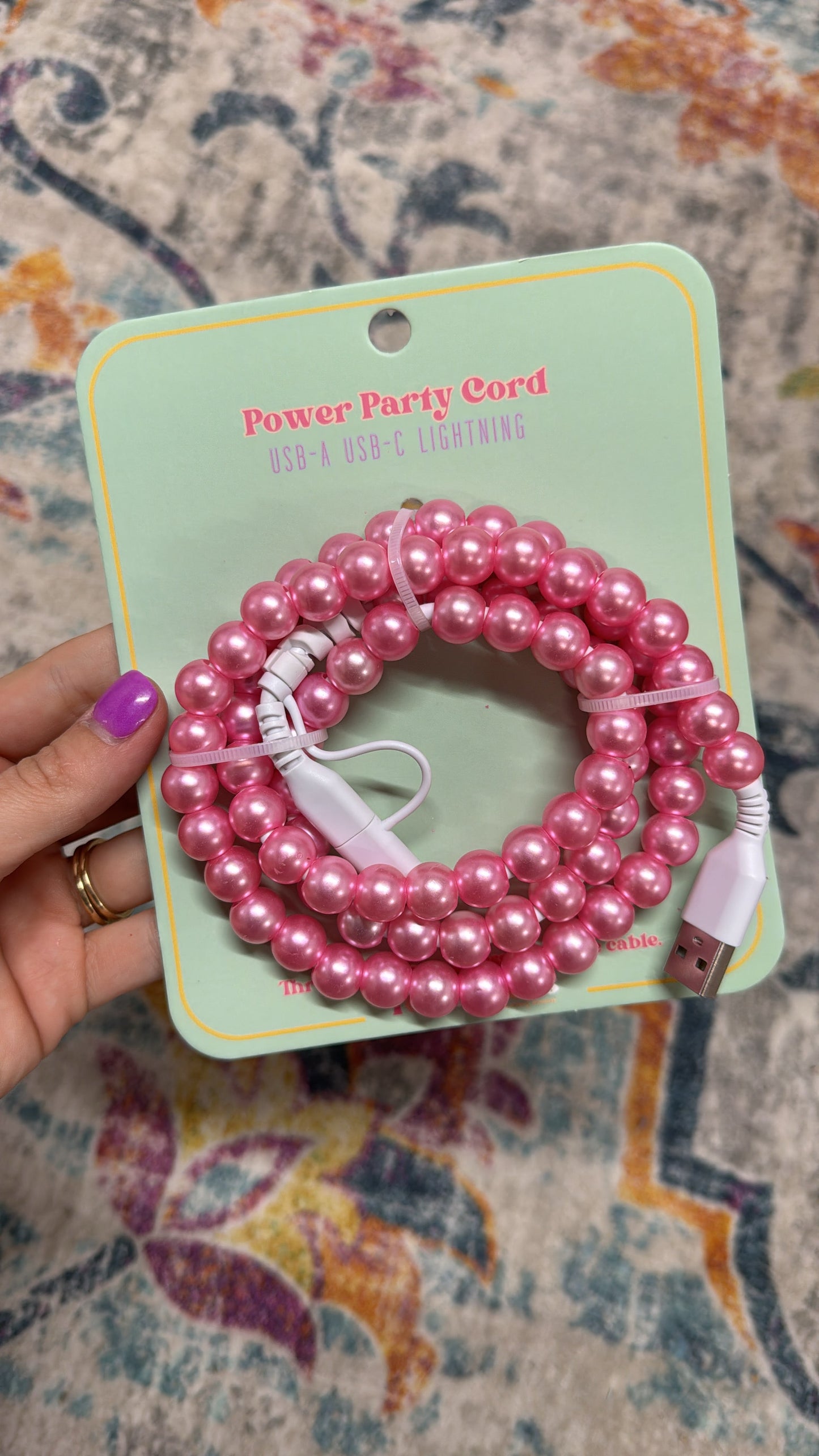 Beaded Phone Chargers USB/USB-C/Lightning