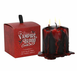 Small Gothic Vampire Blood Pillar Candle