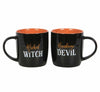 Wicked Witch and Handsome Devil Couples Halloween Mug Set
