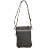 White Canvas Pattern With Fur Shoulder Bag