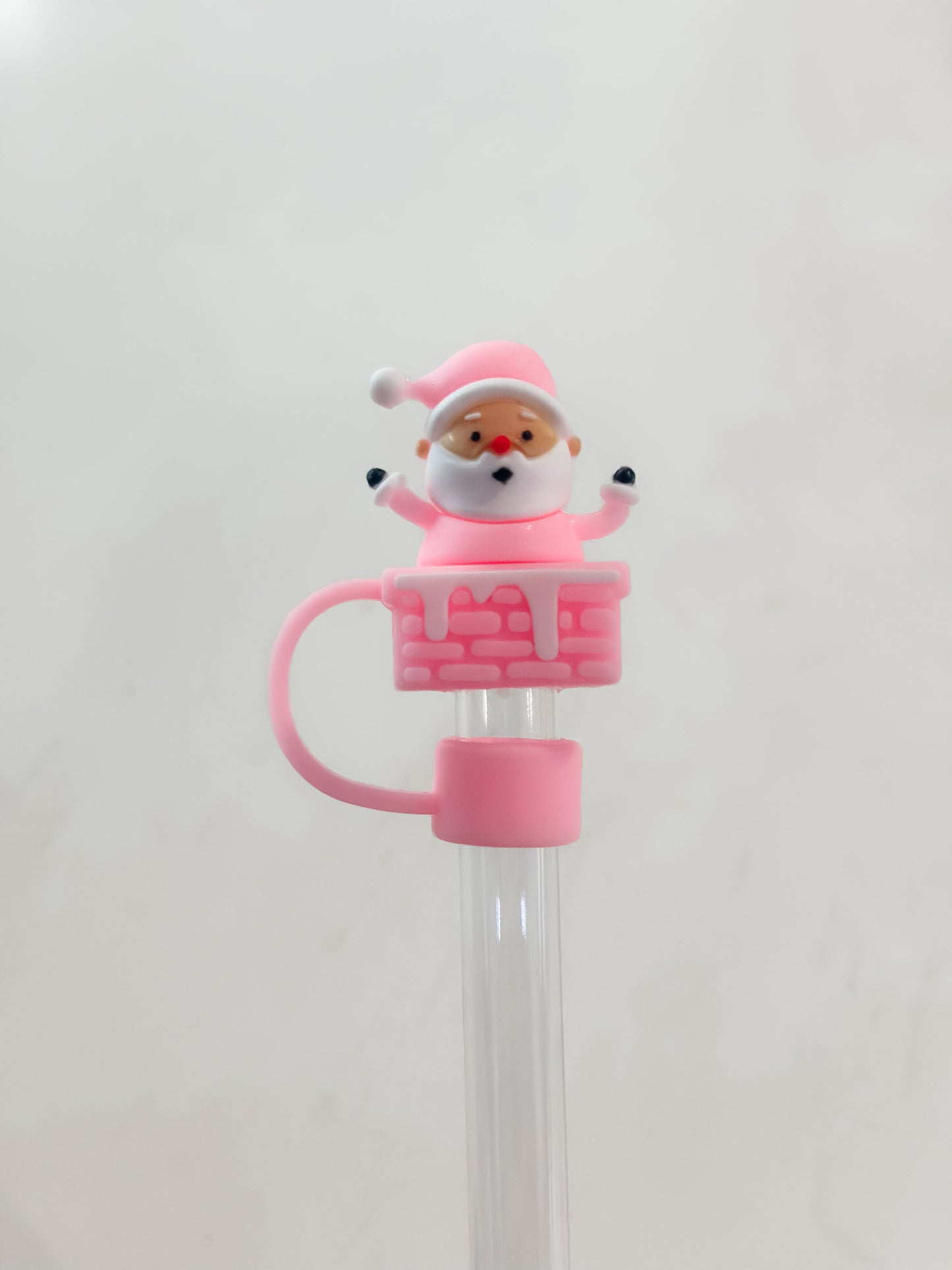 Straw Cover 10MM "Pink Santa"