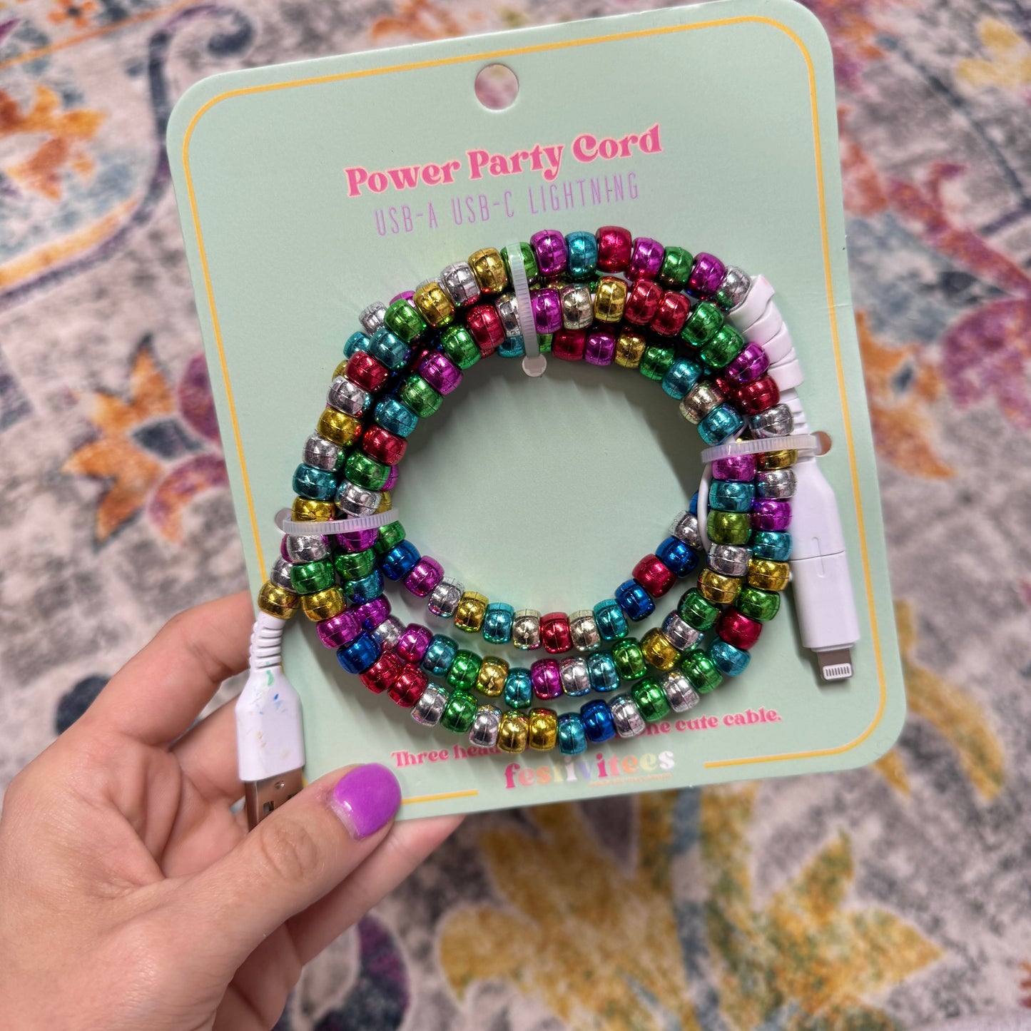 Beaded Phone Chargers USB/USB-C/Lightning