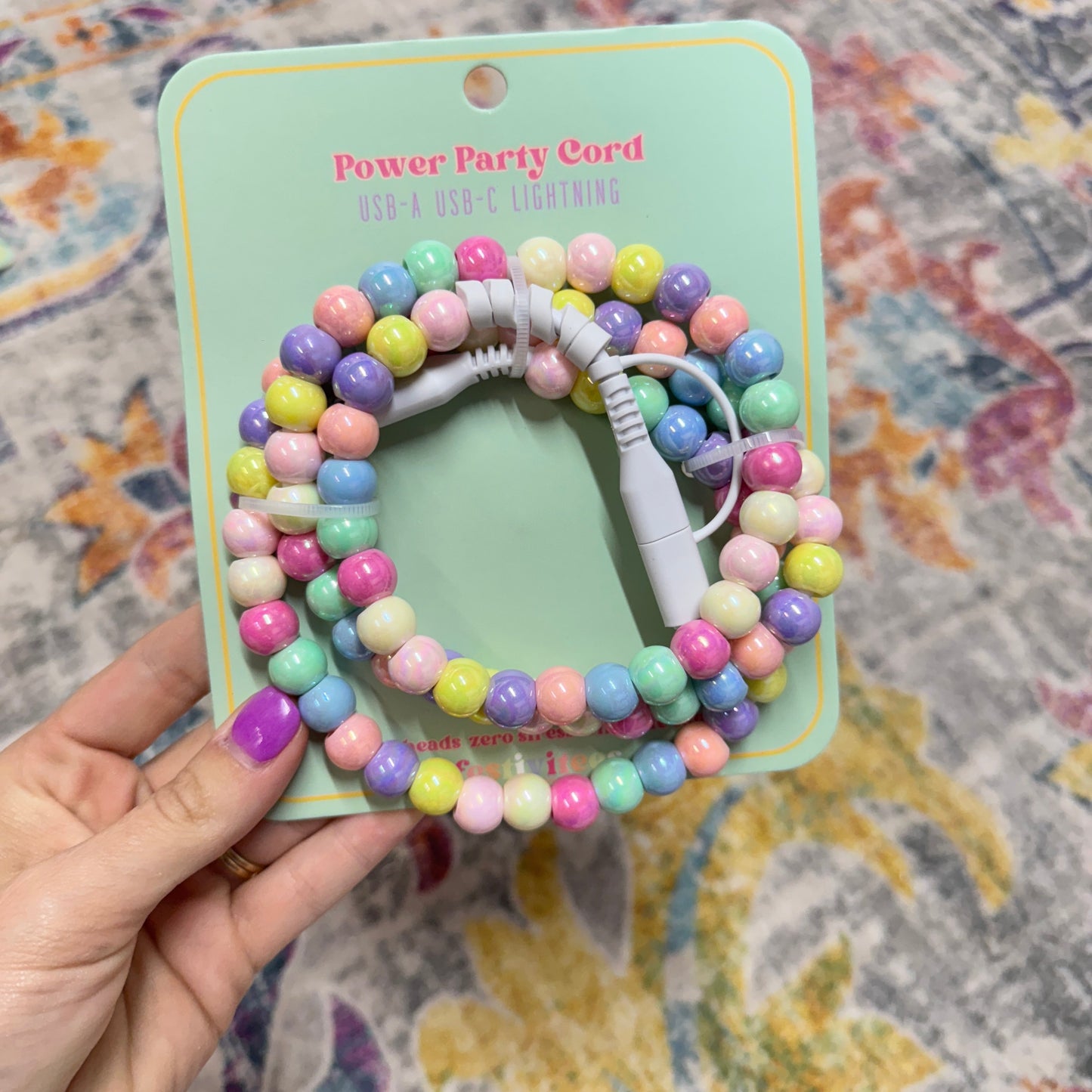Beaded Phone Chargers USB/USB-C/Lightning