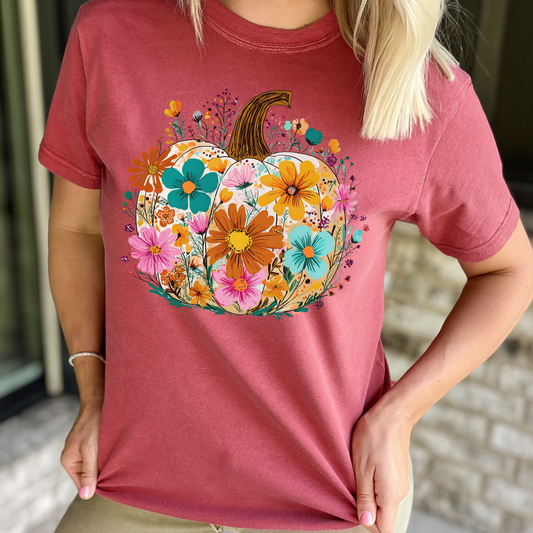 Floral Pumpkin Tee