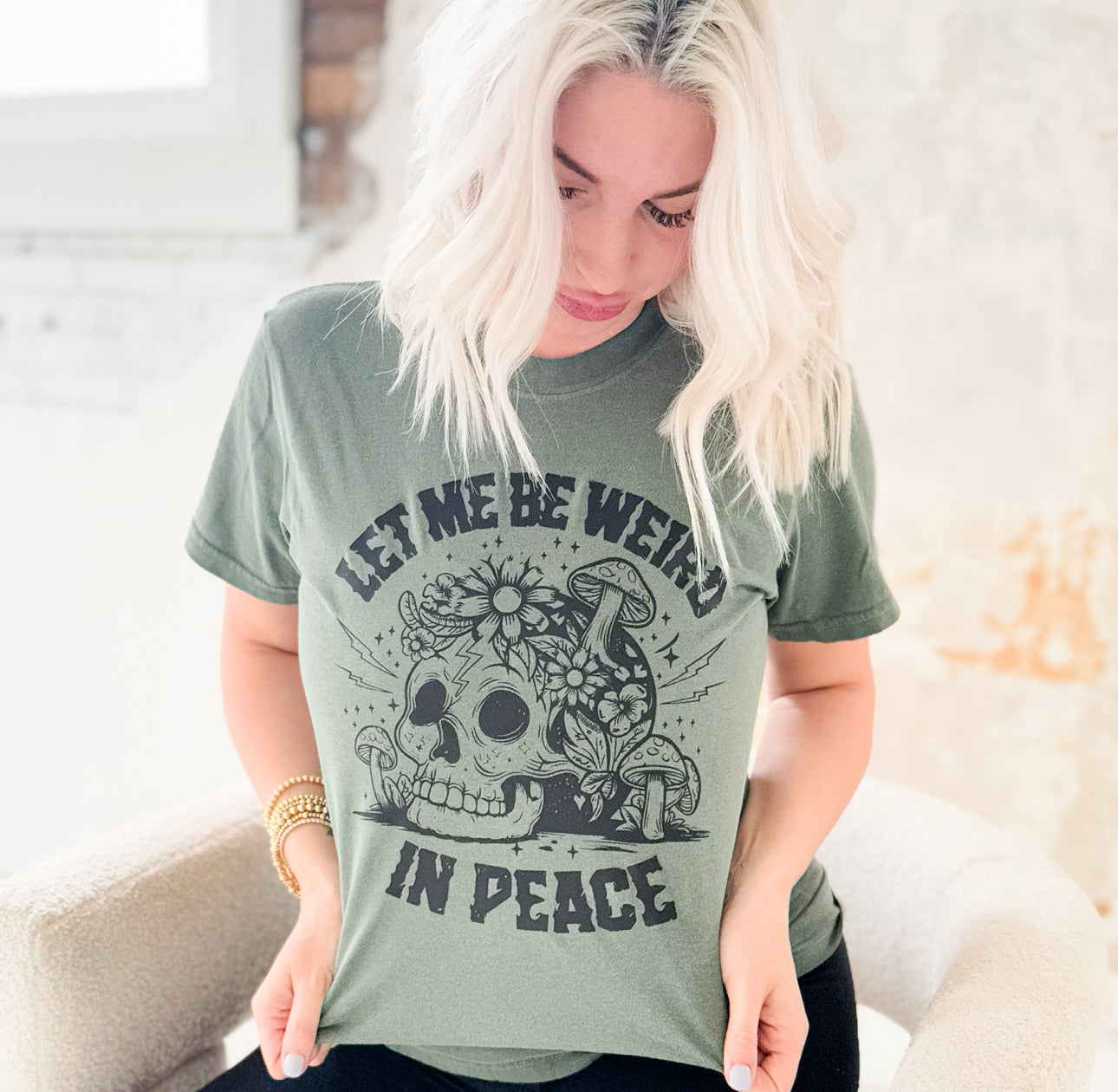 Let Me Be Weird In Peace Graphic Tee