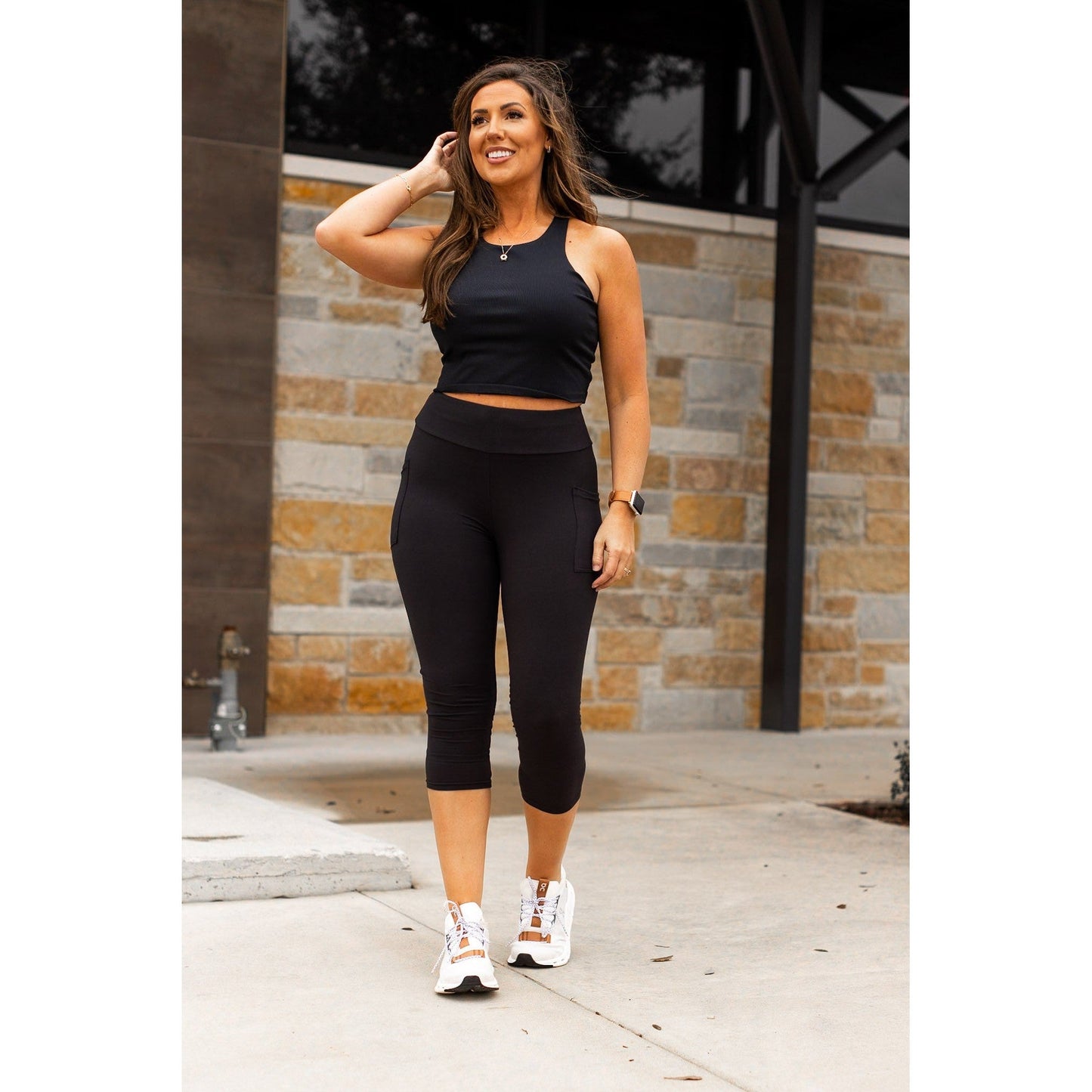 Ready to Ship | The Cassandra - Black CAPRI with POCKETS  - Luxe Leggings by Julia Rose®