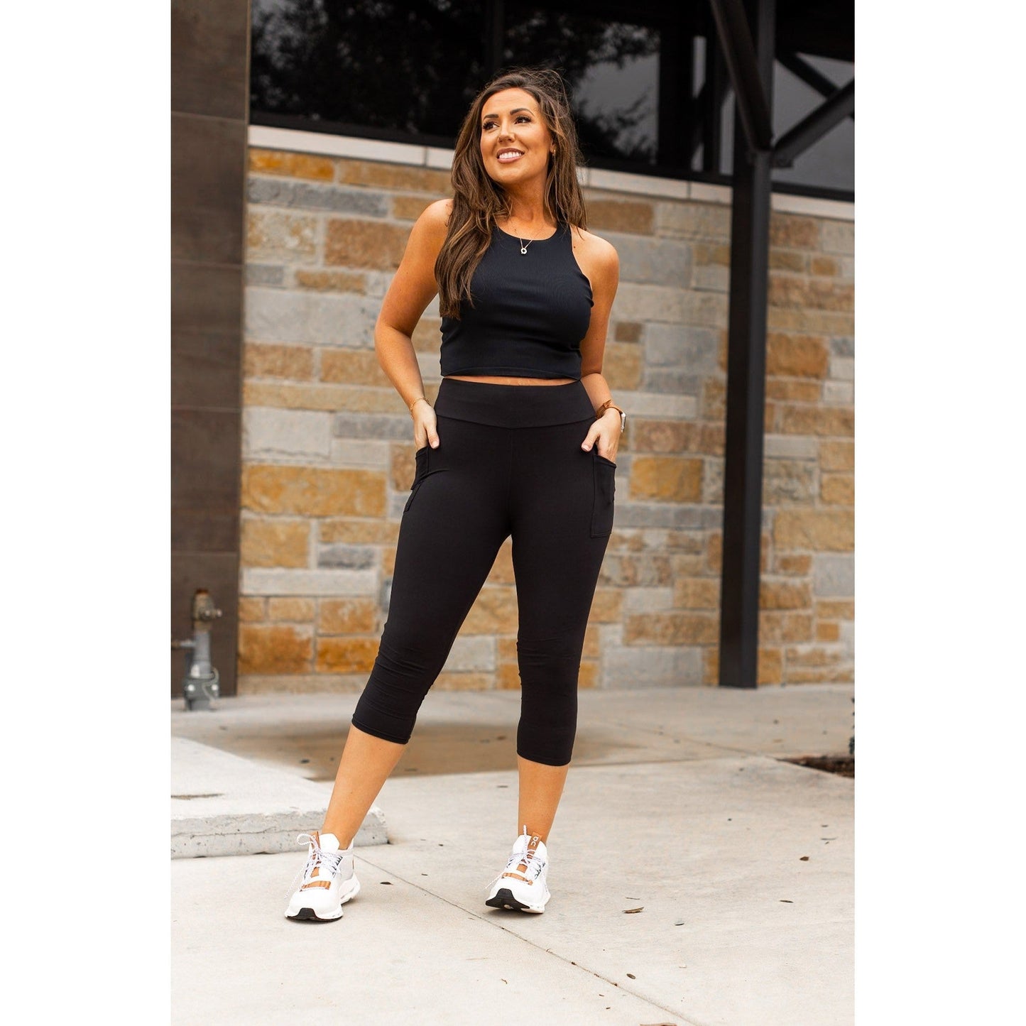 Ready to Ship | The Cassandra - Black CAPRI with POCKETS  - Luxe Leggings by Julia Rose®