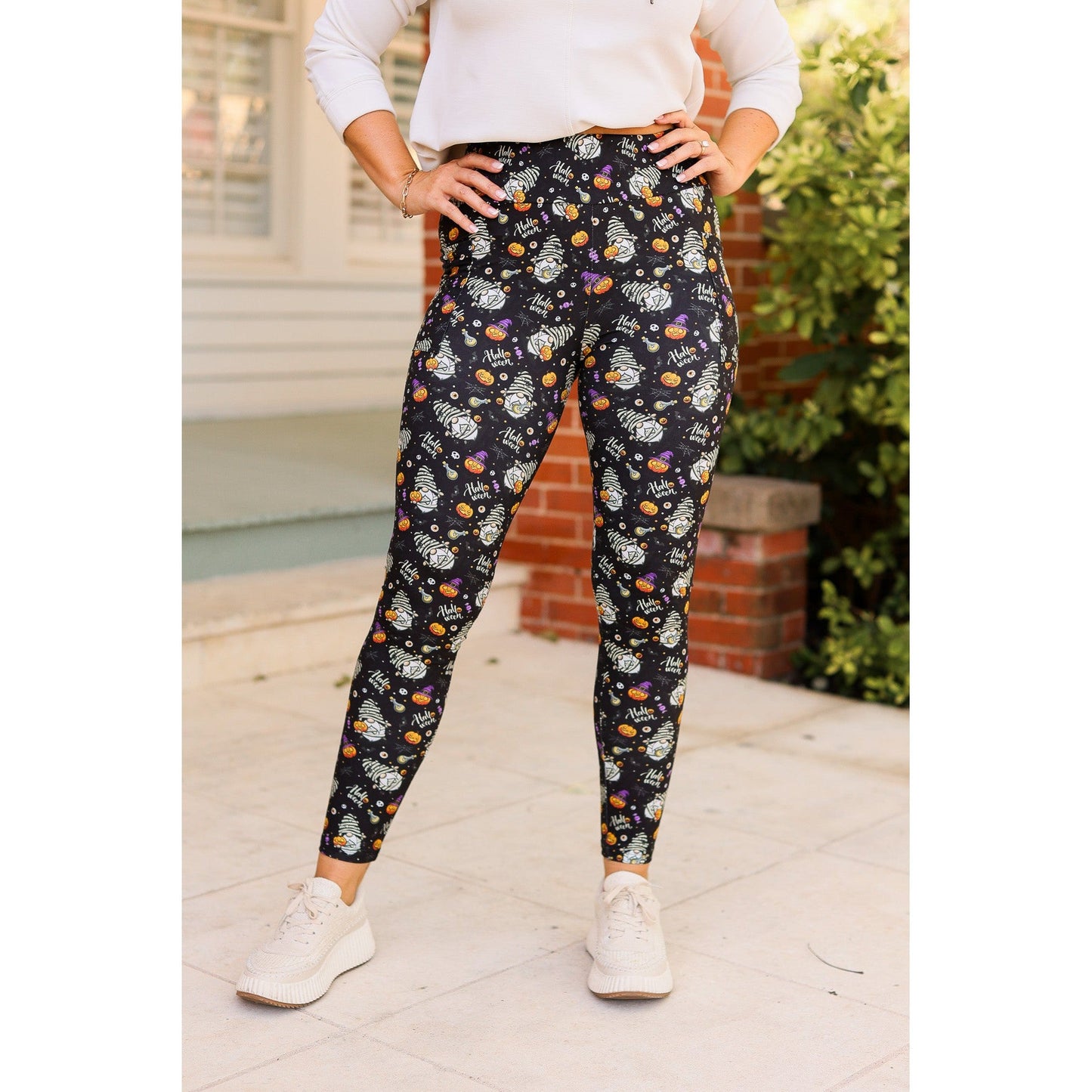 Ready to Ship  | Halloween Gnomes Full Length Leggings