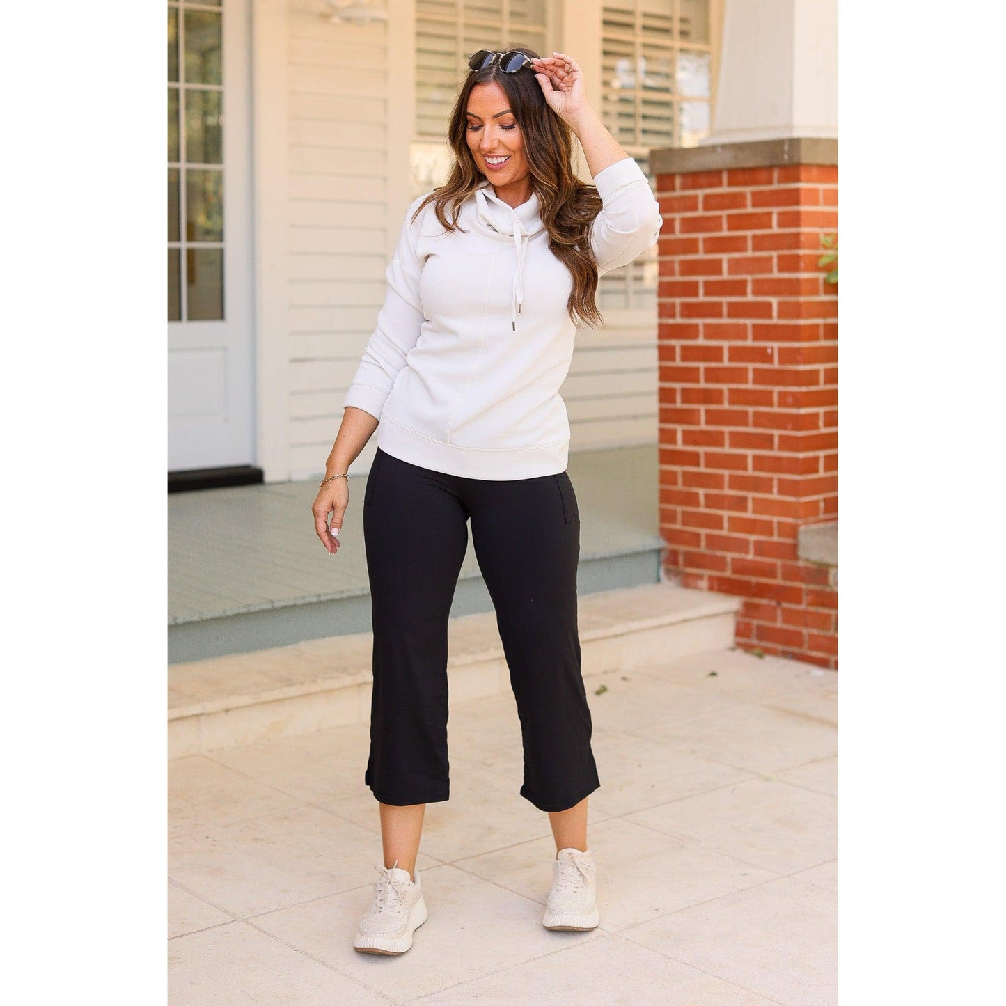 Ready to Ship | The Gabriella -Black  High Waisted Gaucho Pants - Round 7 - Luxe Leggings by Julia Rose®