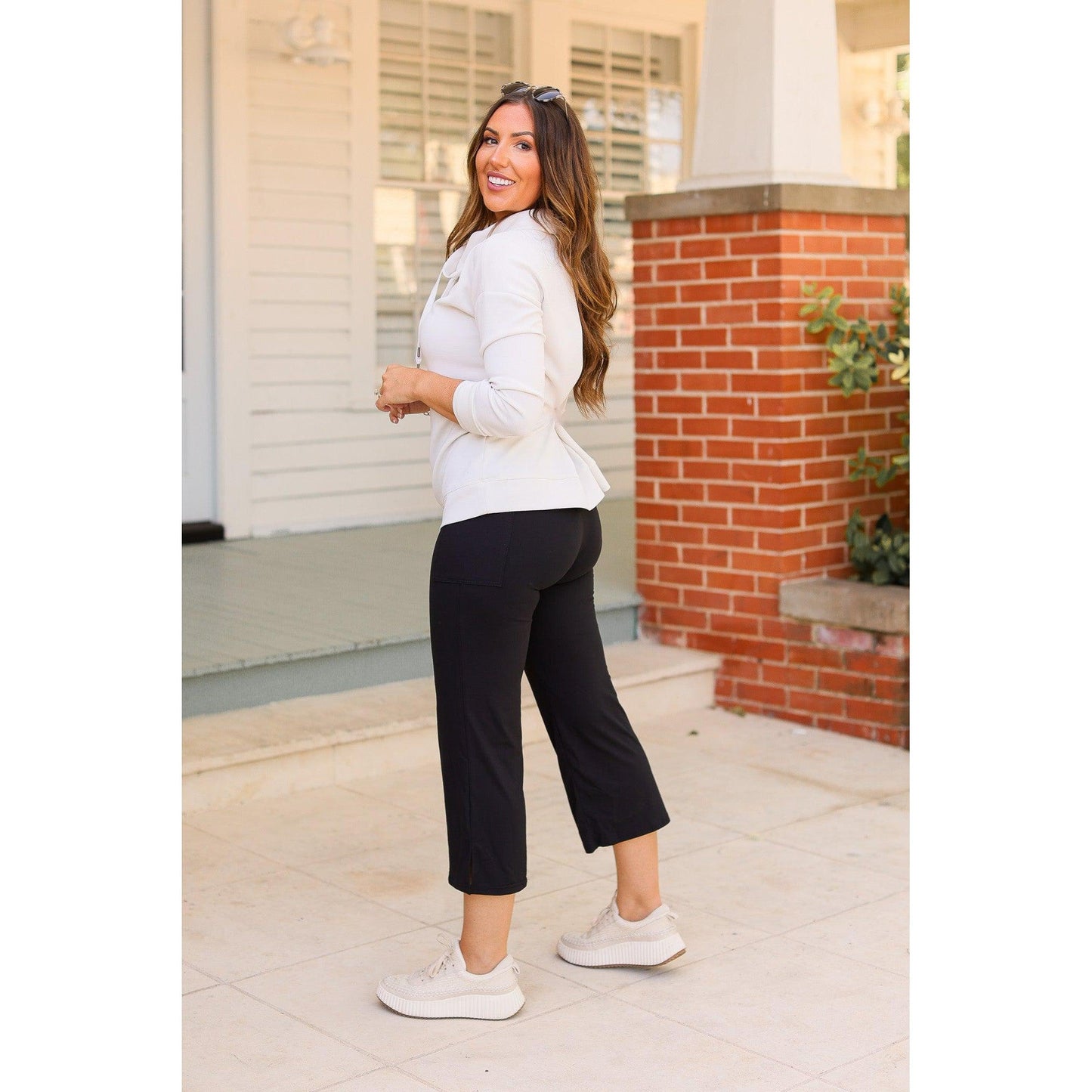 Ready to Ship | The Gabriella -Black  High Waisted Gaucho Pants - Round 7 - Luxe Leggings by Julia Rose®