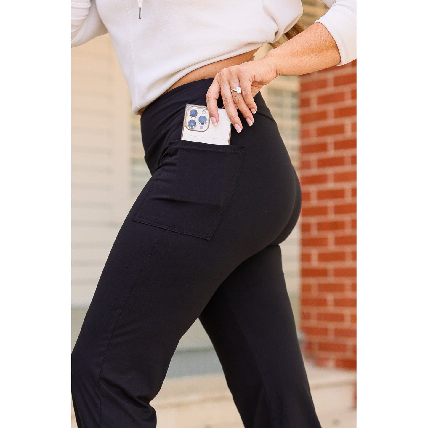 Ready to Ship | The Gabriella -Black  High Waisted Gaucho Pants - Round 7 - Luxe Leggings by Julia Rose®