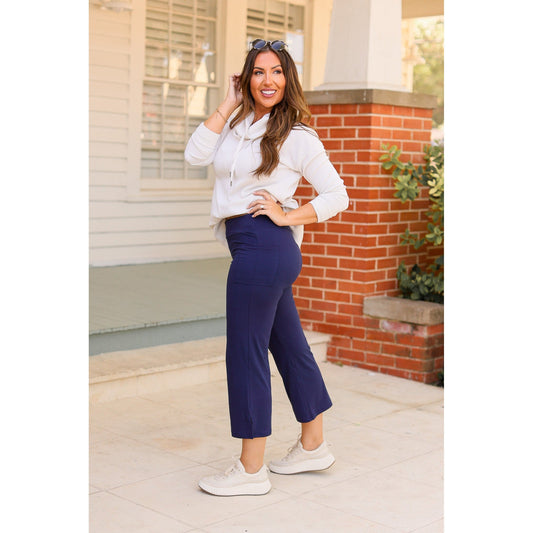 Ready to Ship | The Lydia Navy High Waisted Gaucho Pants - Round 3