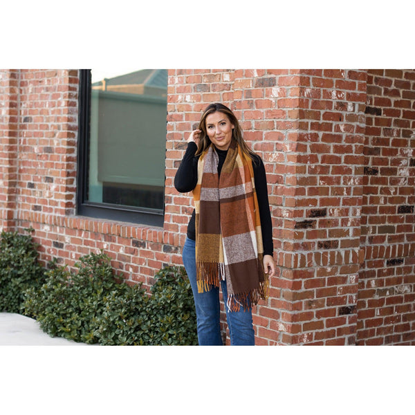 Ready to Ship | The Trinity Colorful Plaid Knitted Scarf