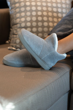 * Ready to Ship | The Gray Desiree Plush Indoor Slipper Bootie