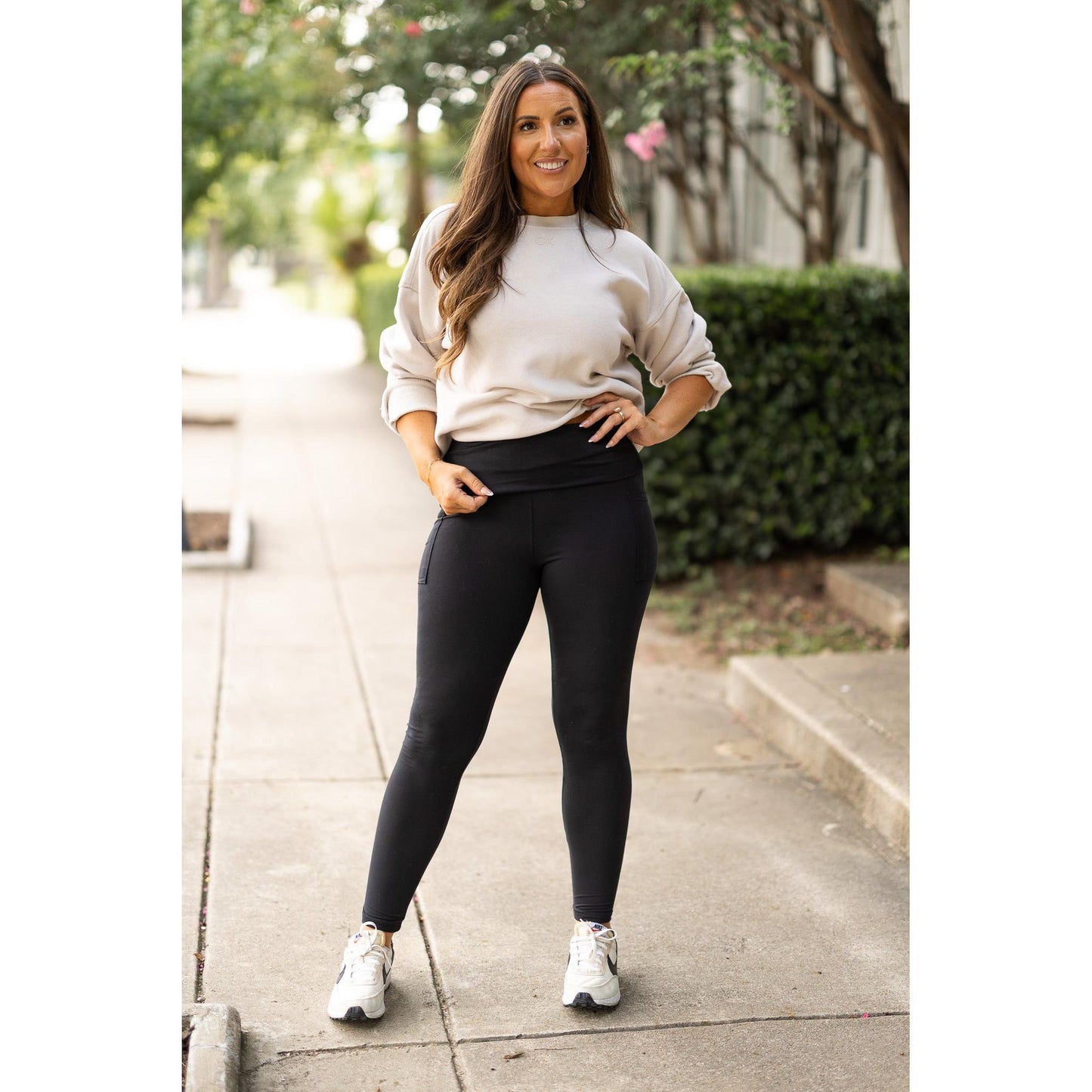 Ready to Ship | The Amber Fold-Over Full Length Leggings