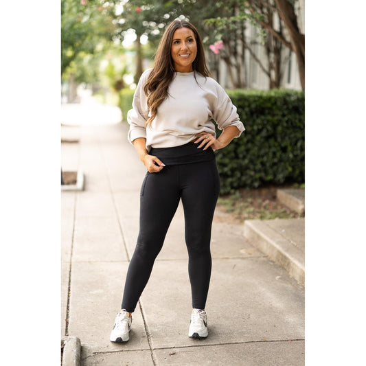 Ready to Ship | The Amber Fold-Over Full Length Leggings