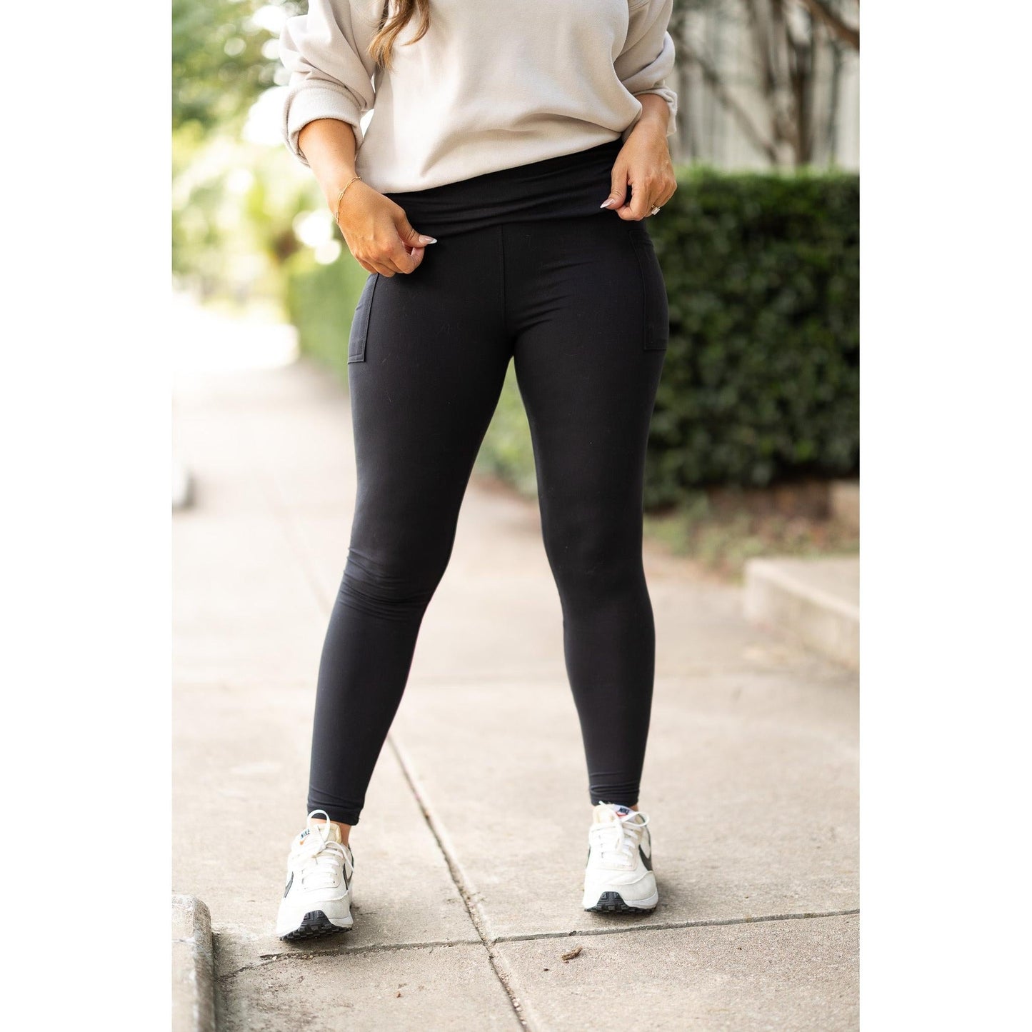 Ready to Ship | The Amber Fold-Over Full Length Leggings
