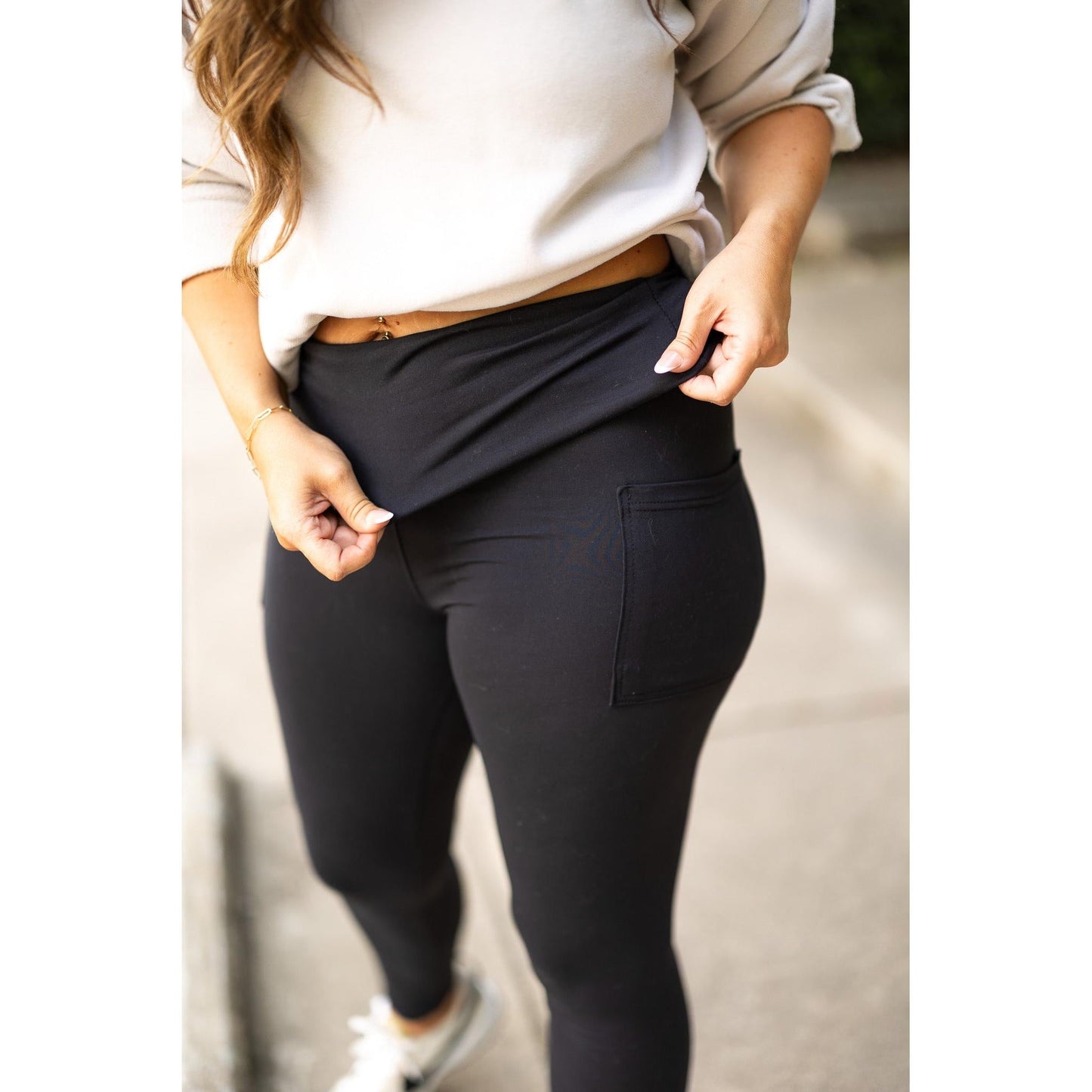 Ready to Ship | The Amber Fold-Over Full Length Leggings