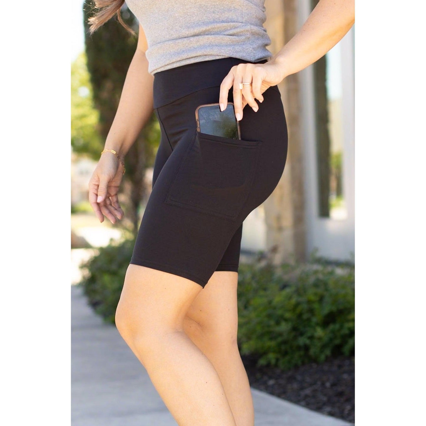 Ready to Ship | The Bree - Black  BIKER SHORTS  - Luxe Leggings by Julia Rose®