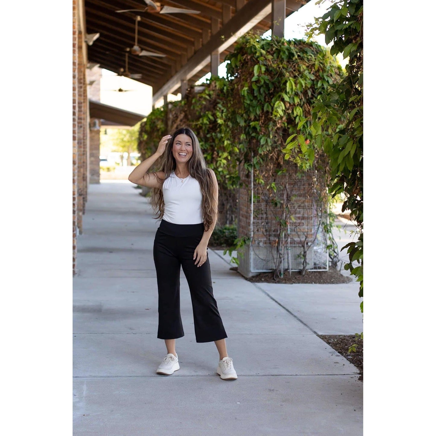 Ready to Ship | The Gabriella -Black  High Waisted Gaucho Pants - Round 7 - Luxe Leggings by Julia Rose®