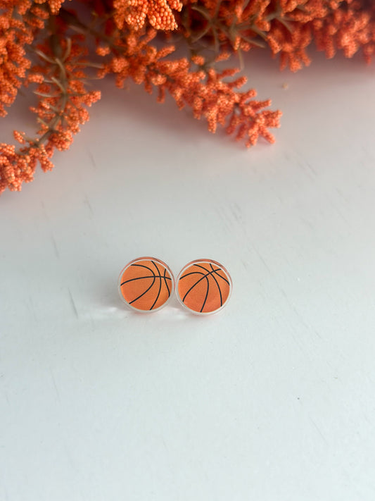 Basketball Stud Earrings