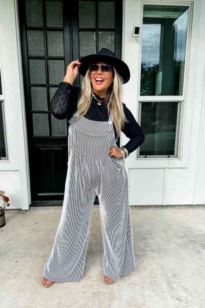 Boho Striped Overalls **Pre-order**