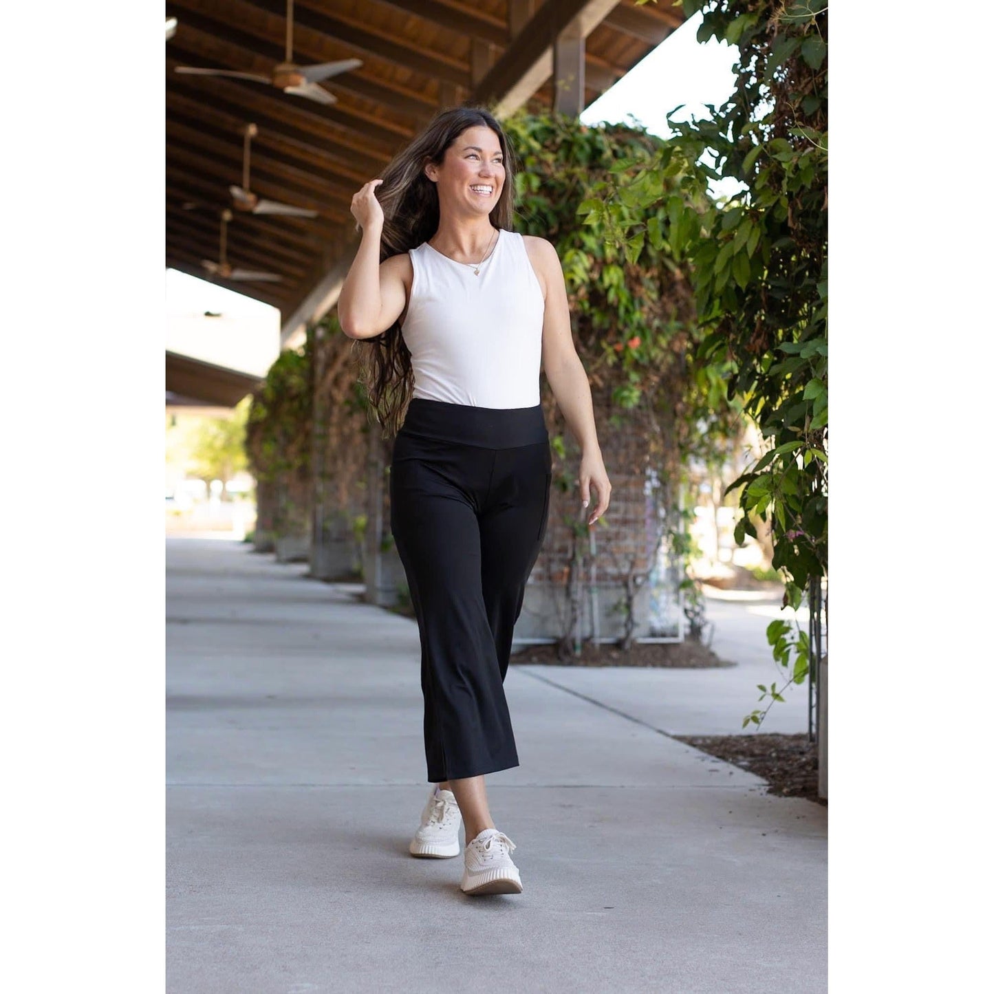 Ready to Ship | The Gabriella -Black  High Waisted Gaucho Pants - Round 7 - Luxe Leggings by Julia Rose®