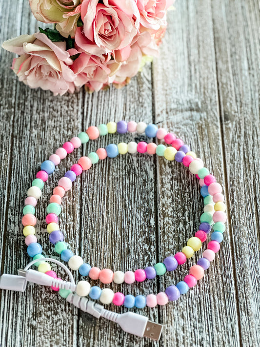 Candy "Colorful Beads" 2 in 1 Phone Charger