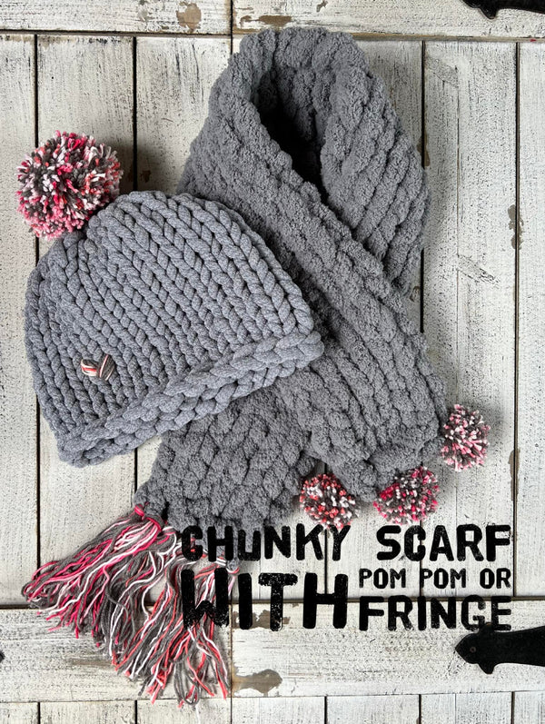 Chunky Yarn Hand Knitted Scarf Workshop July 15 1:30pm