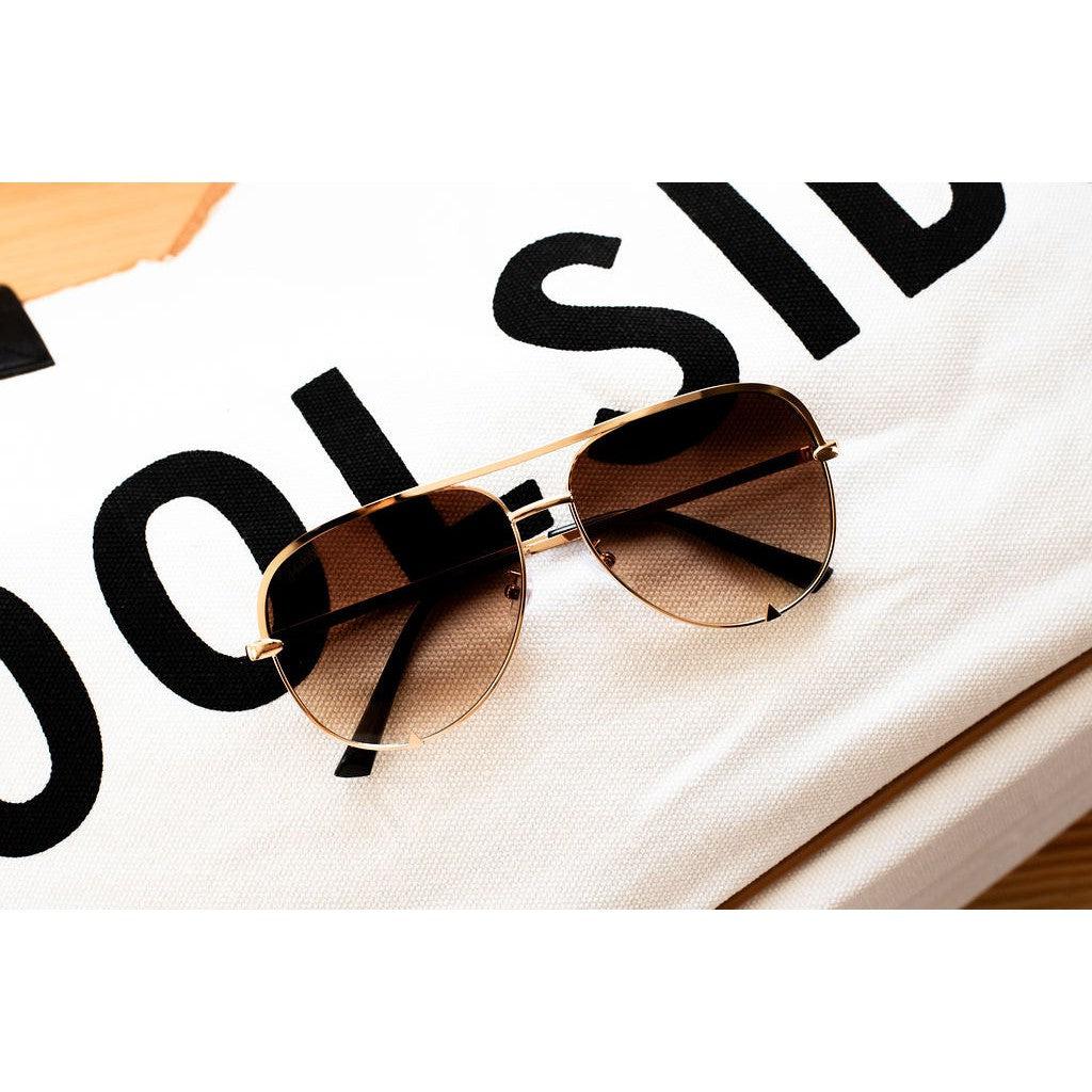 Ready to Ship | The Alex Gold / Caramel Tea - High Quality Unisex Aviator Sunglasses *