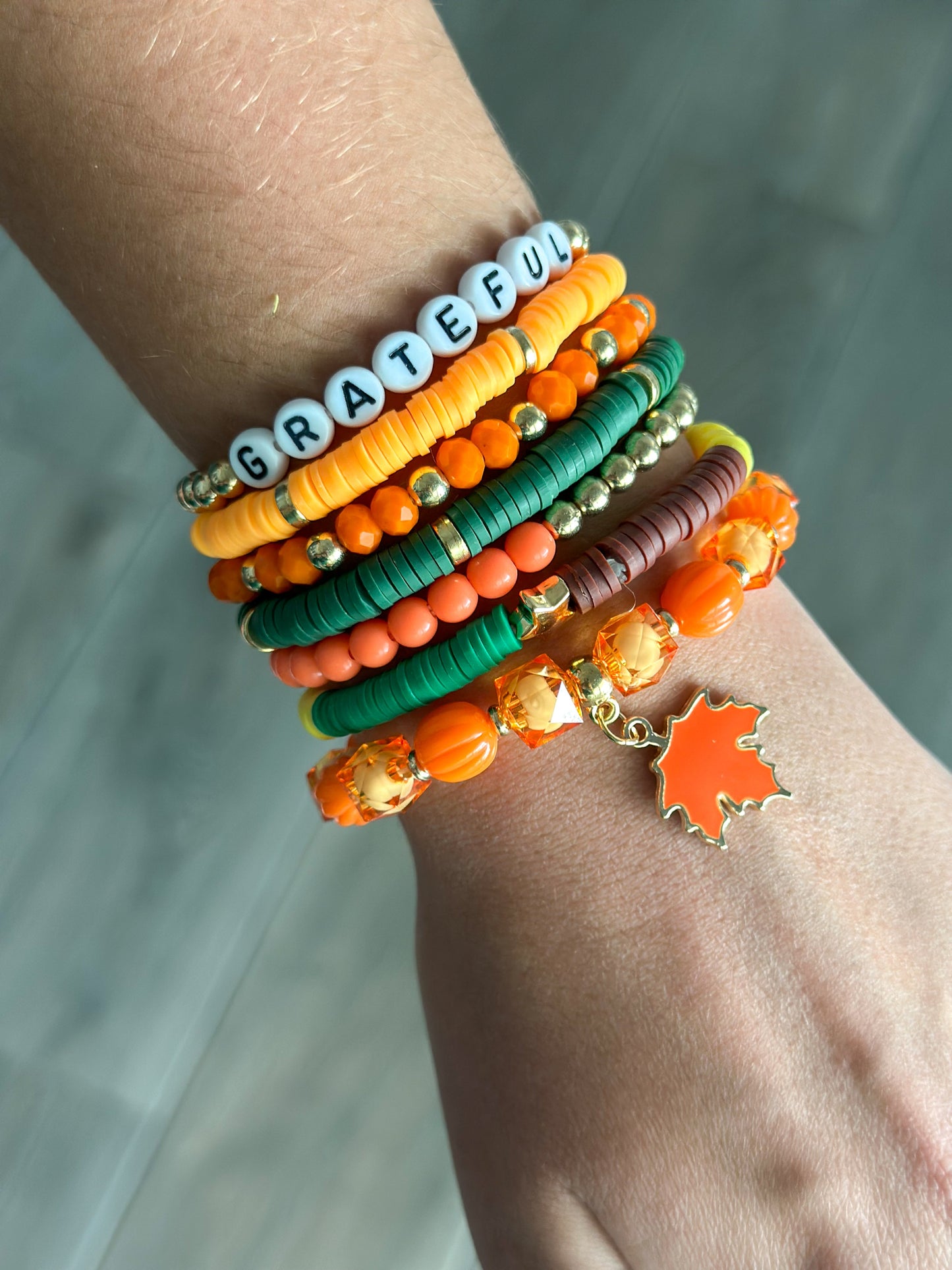 "Grateful" 7 Piece Fall Bracelet Set