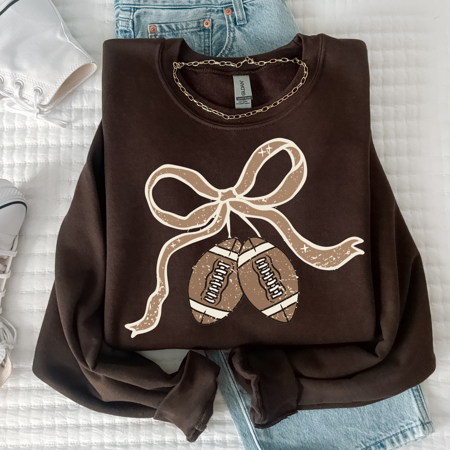 Football Bows Sweatshirt