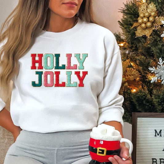 Holly jolly faux chenille