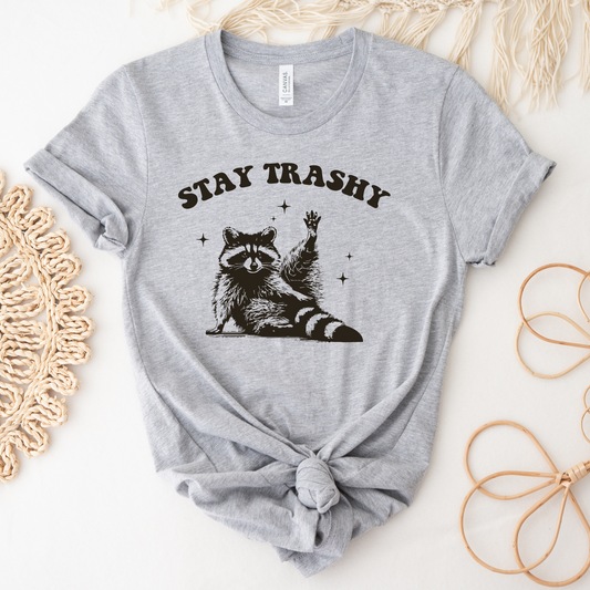 Stay Trashy Raccoon Graphic Tee