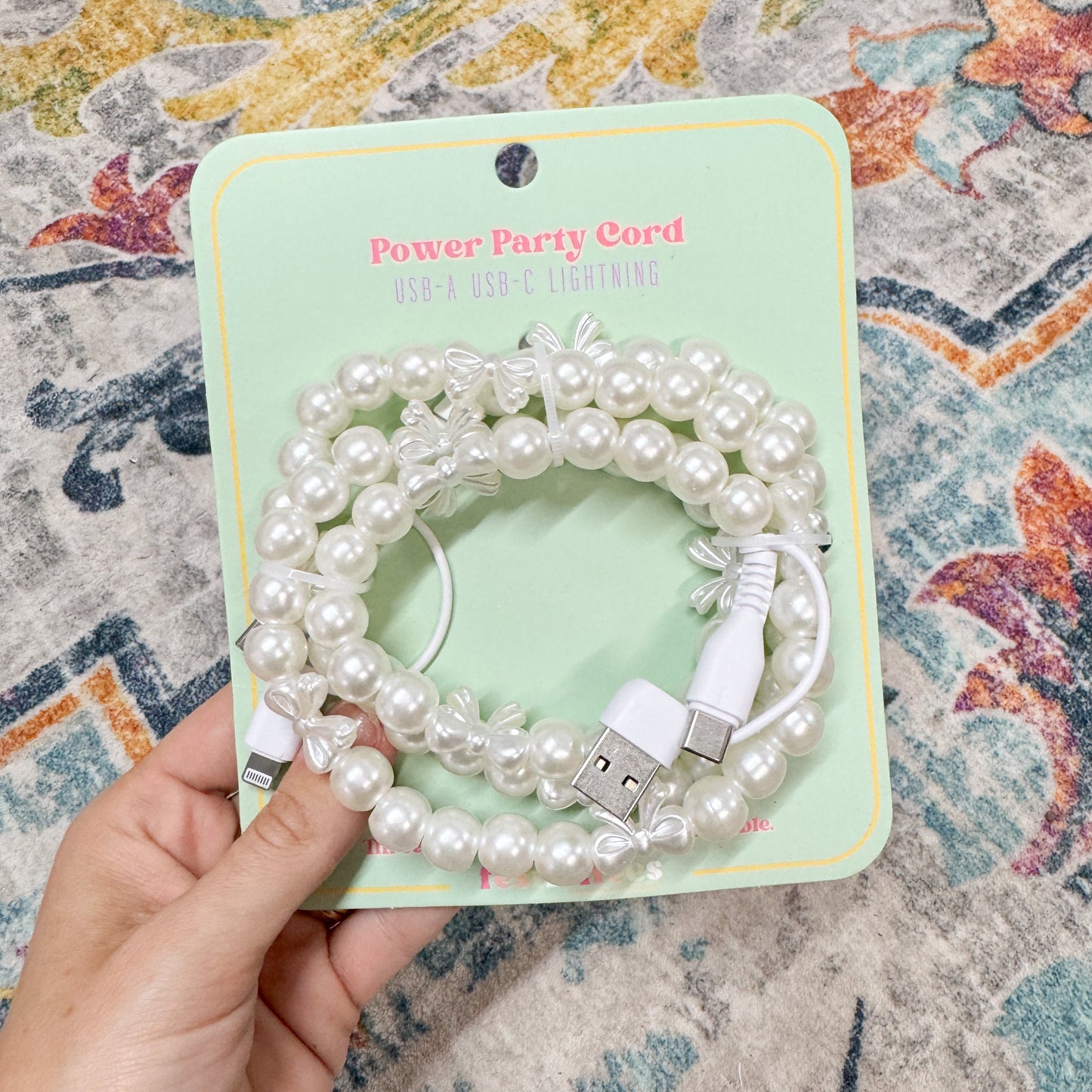 Beaded Phone Chargers USB/USB-C/Lightning