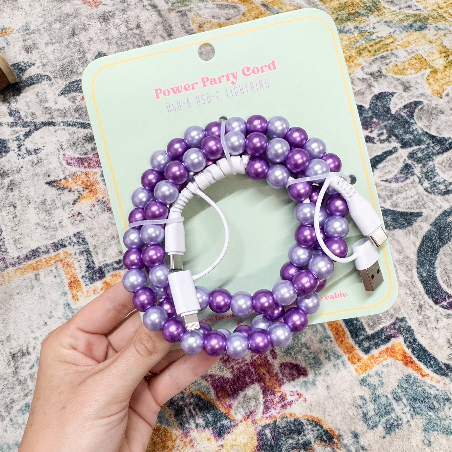 Beaded Phone Chargers USB/USB-C/Lightning
