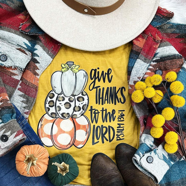 Give thanks to the Lord Pumpkin Tee