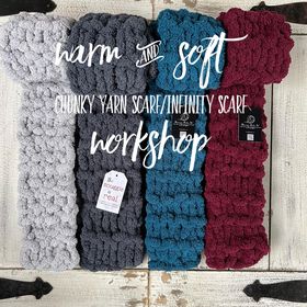 Chunky Finger Knitted Scarf/Infinity Scarf 12/10 2:00