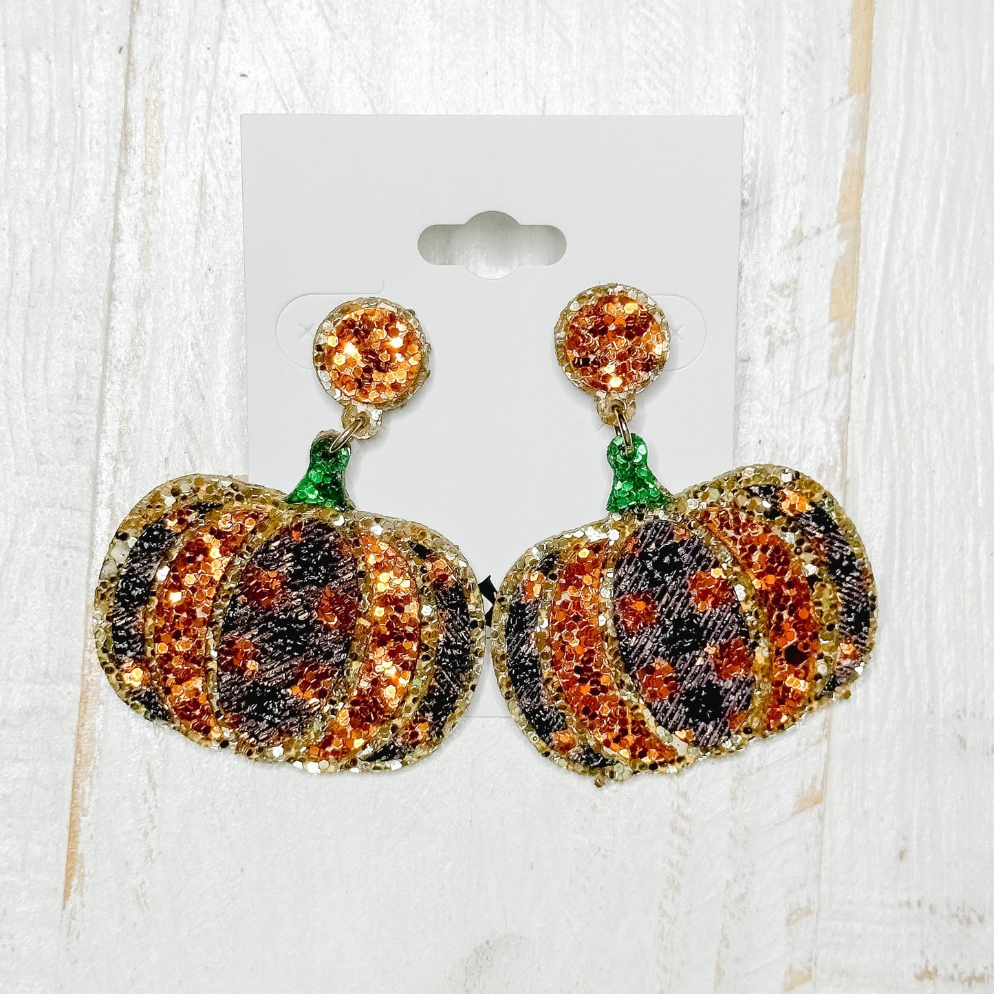 Envy Stylz Boutique Women - Accessories - Earrings Pumpkin Glitter Earrings