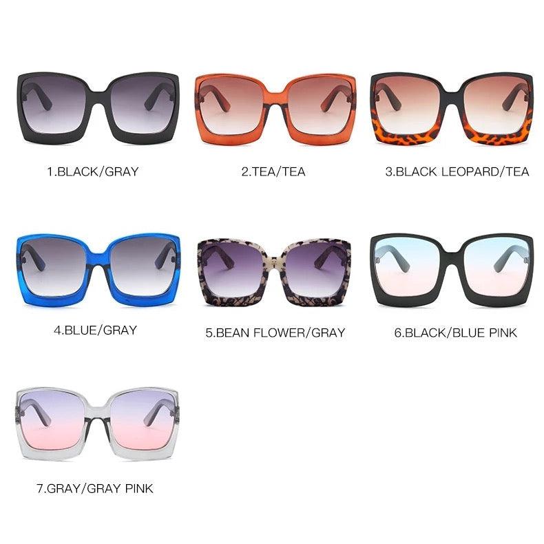 Ready to Ship | Black/ Gray Megan Oversized Gradient Sunglasses*